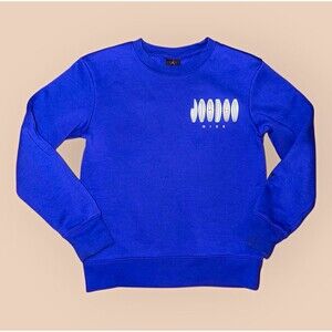 Jordan Boys M Purple Crewneck Fleece Pullover Sweatshirt Jumpman Logo Graphic